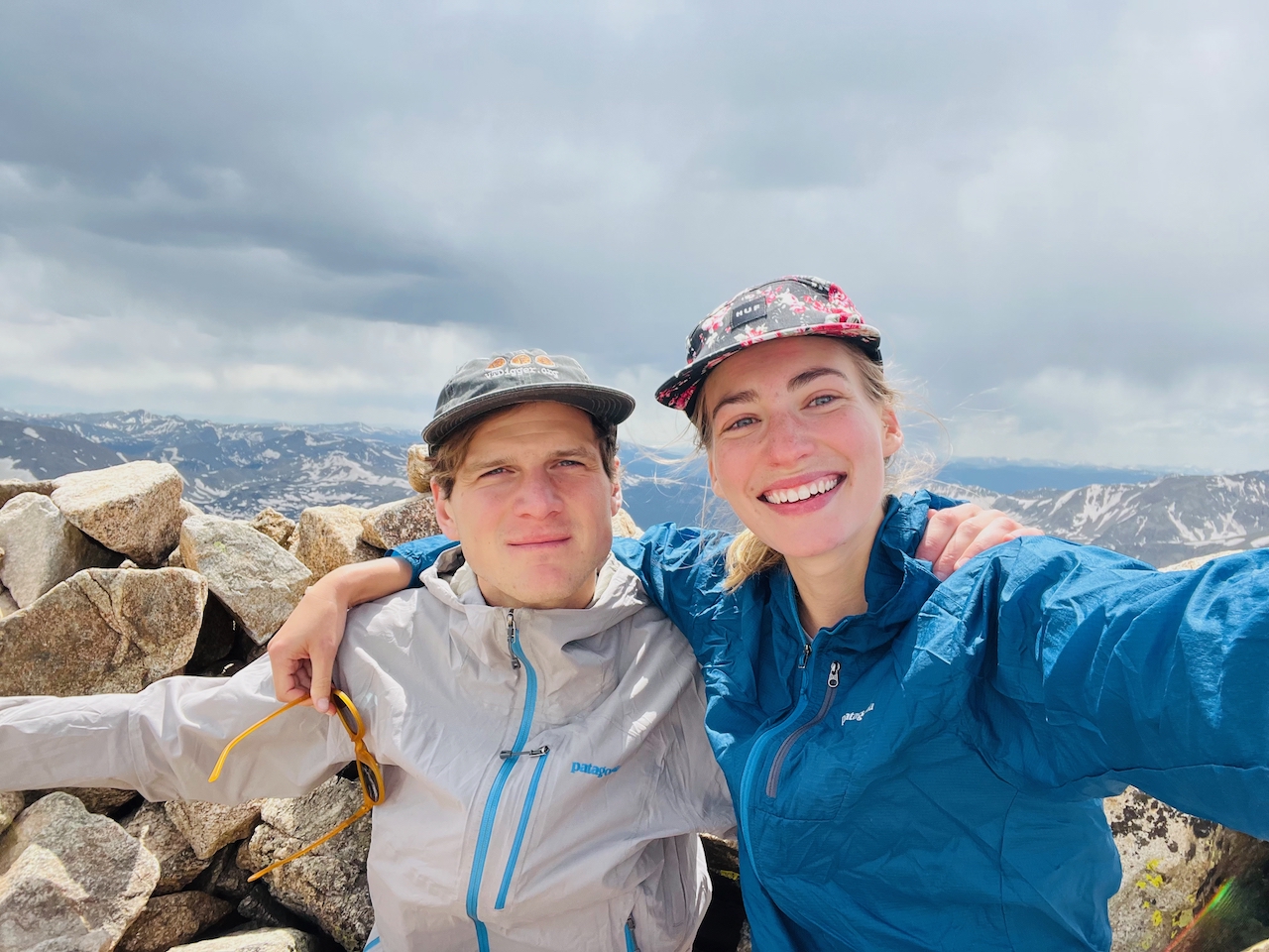 Sage and Johnny on a mountain summit